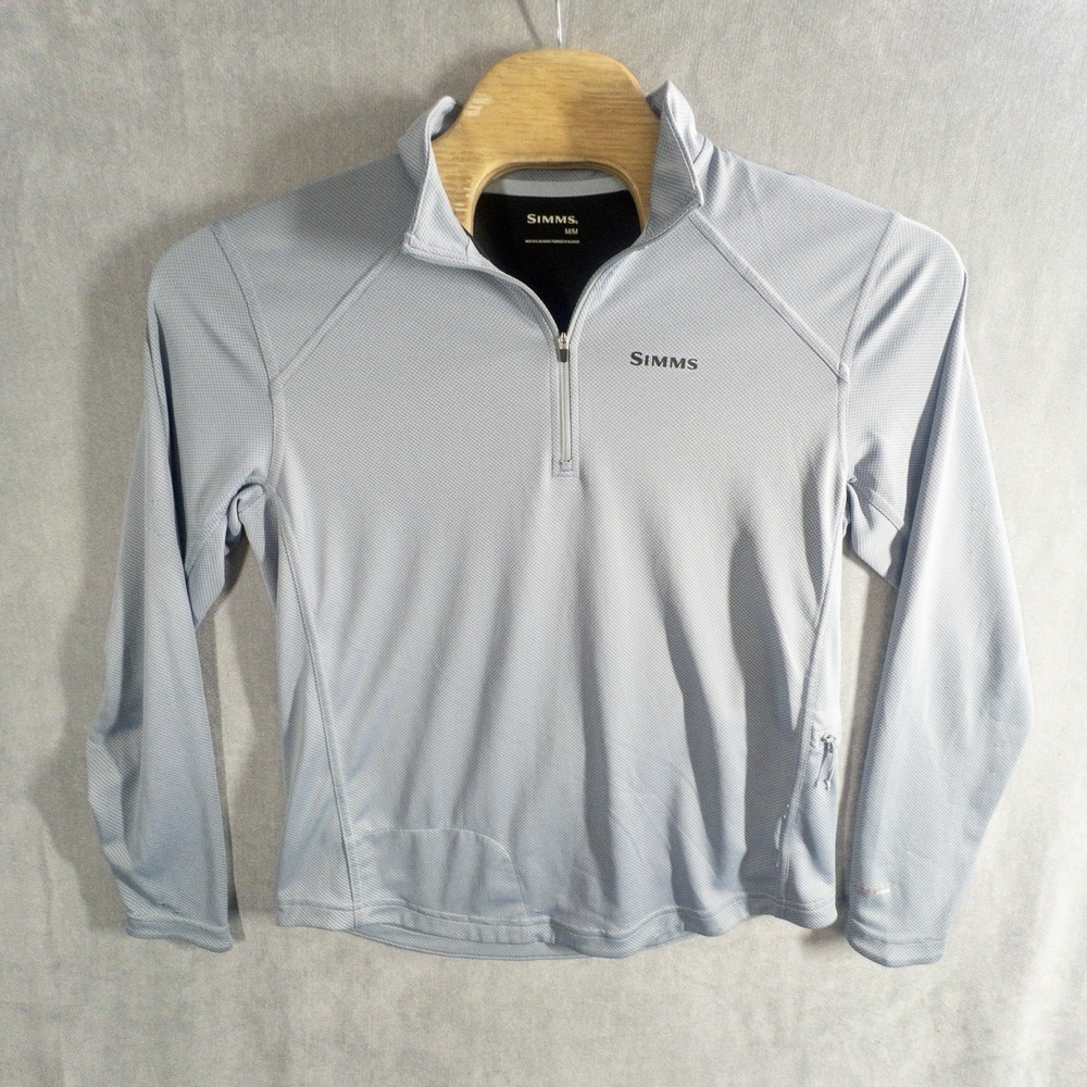 Simms Fishing Qtr Zip Performance Sweater Mens Medium Outdoors Gorpcore
